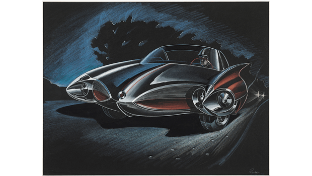 Elia Russinoff, "Design Proposal: Two Door Sports Car," 1953.