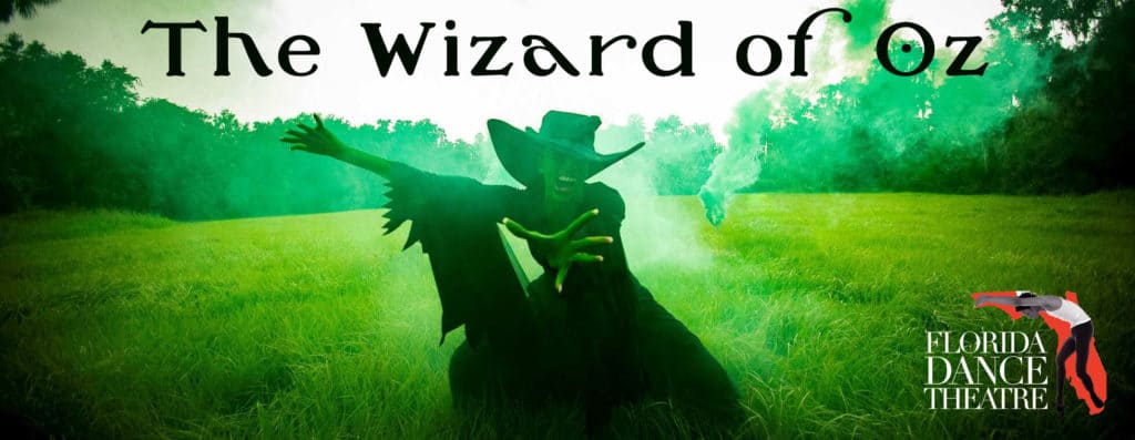 The Wizard of Oz Banner and Florida Dance Theatre logo