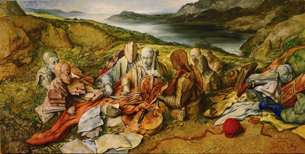 Samuel Bak ‘Accidental-Music, 2007, Oil on canvas, Courtesy of Gallery Boston MA